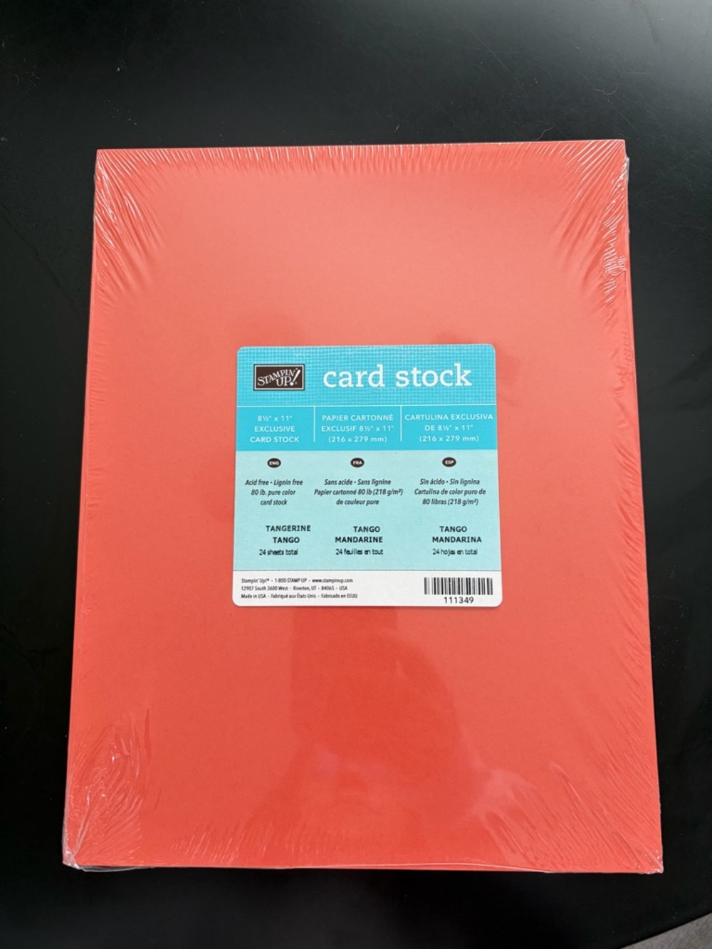 Stampin' Up! Tangerine Card Stock Pack - Vibrant Coral-Orange